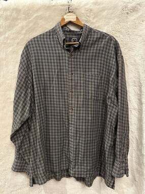 Vintage BD Baggies English Twill Plaid Long-Sleeve Button-Down Shirt